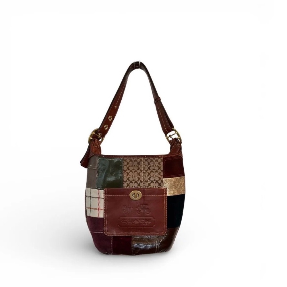 Coach Vintage Bleecker Holiday Patchwork Duffle B… - image 1
